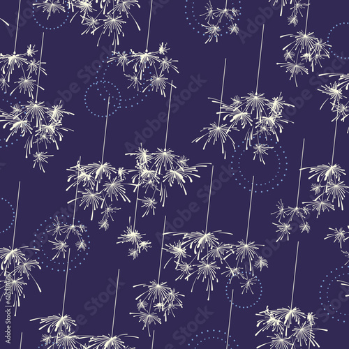 Japanese sparkler pattern perfect for textile design,
