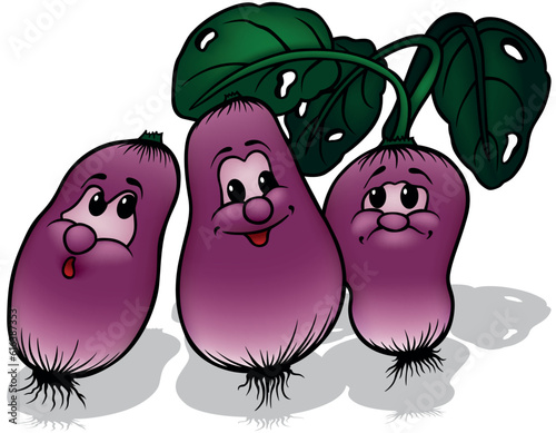 Three Radishes with a Funny...