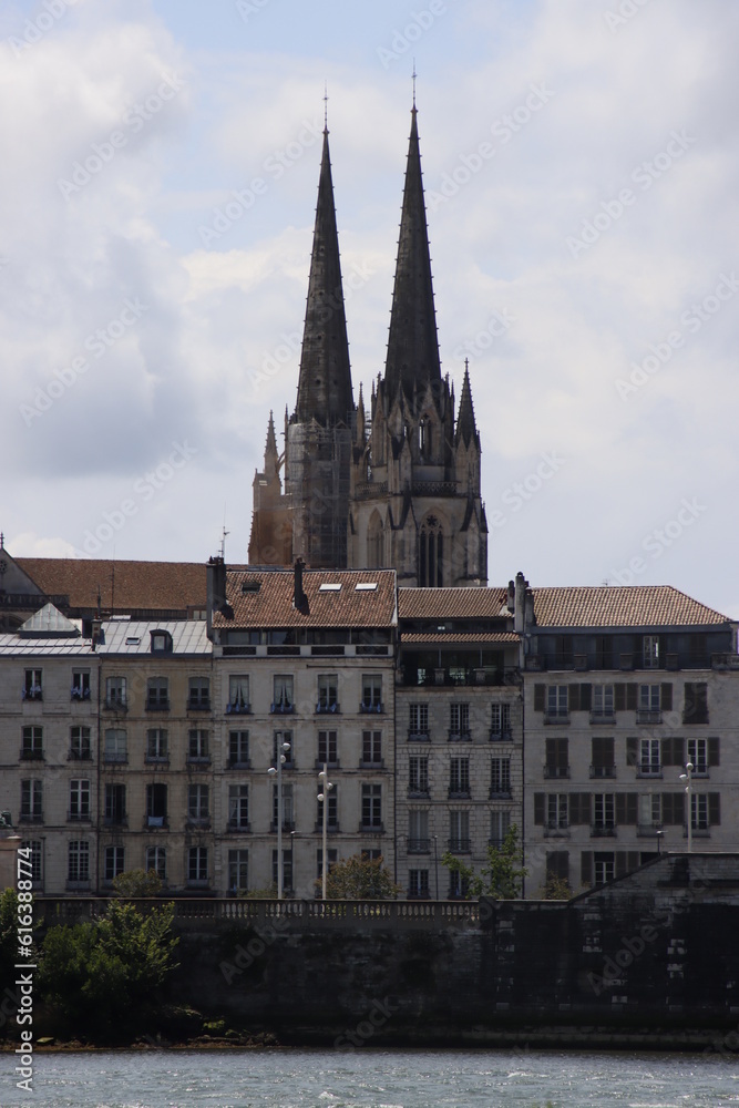 Architecture in the town of Bayonne, France