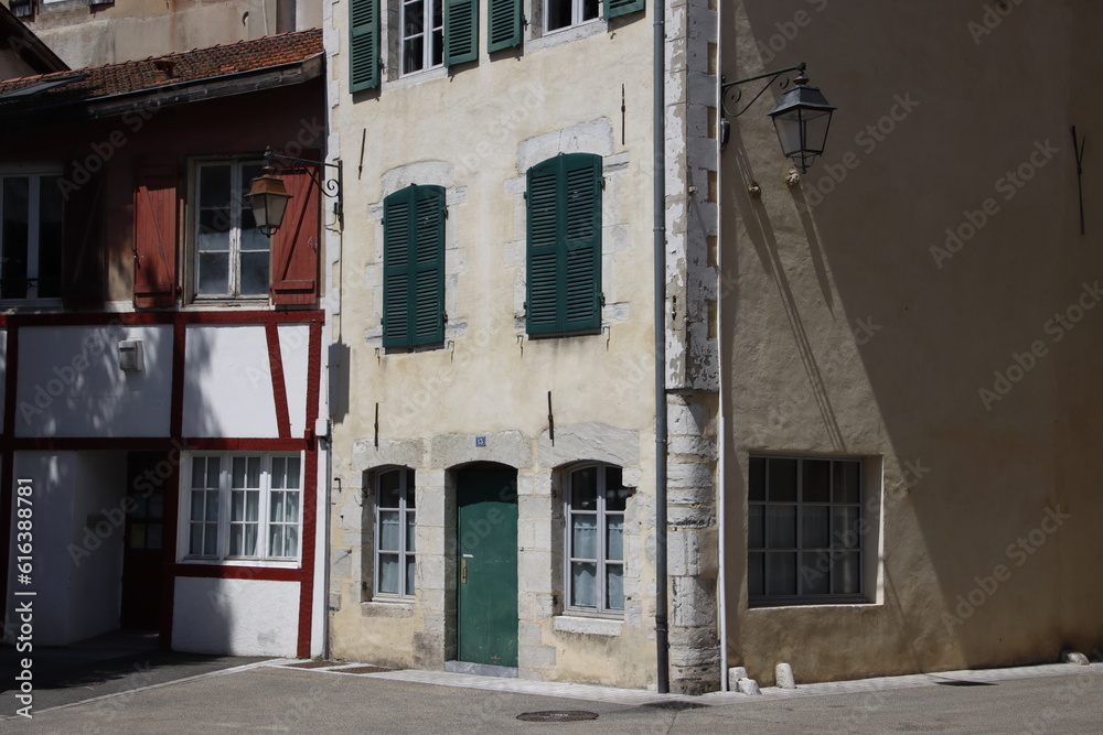 Architecture in the town of Bayonne, France