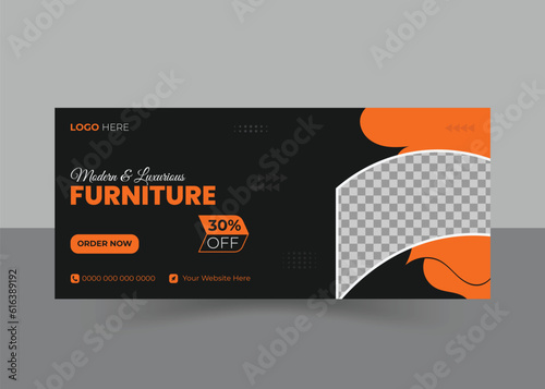 Furniture Fb Cover design vector template