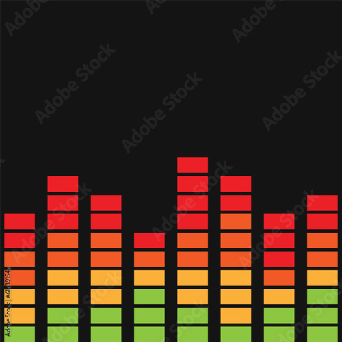 Digital equalizer bar graph, Sound Equalizer Abstract Background illustration