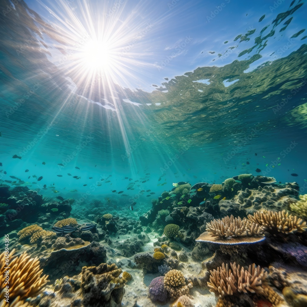 Fototapeta premium coral reef in the sea