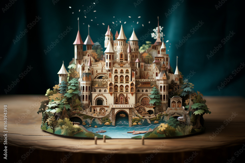 Obraz premium Card Castle Generative AI