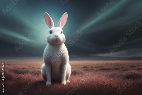 rabbit in the sun generative by Al technology © Usama