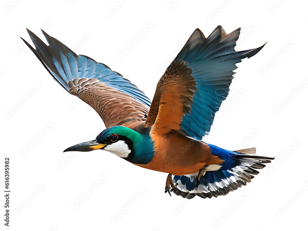 Pitta bird flying generated by ai