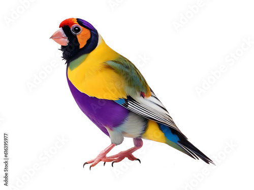 Gouldian Finch standing on generated by ai