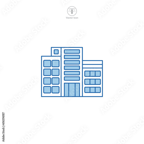 Hospital icon vector portrays a simplified medical institution  symbolizing healthcare  treatment  emergency services  and wellbeing