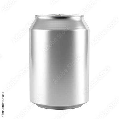 Aluminium can isolated on transparent background. Generative AI.