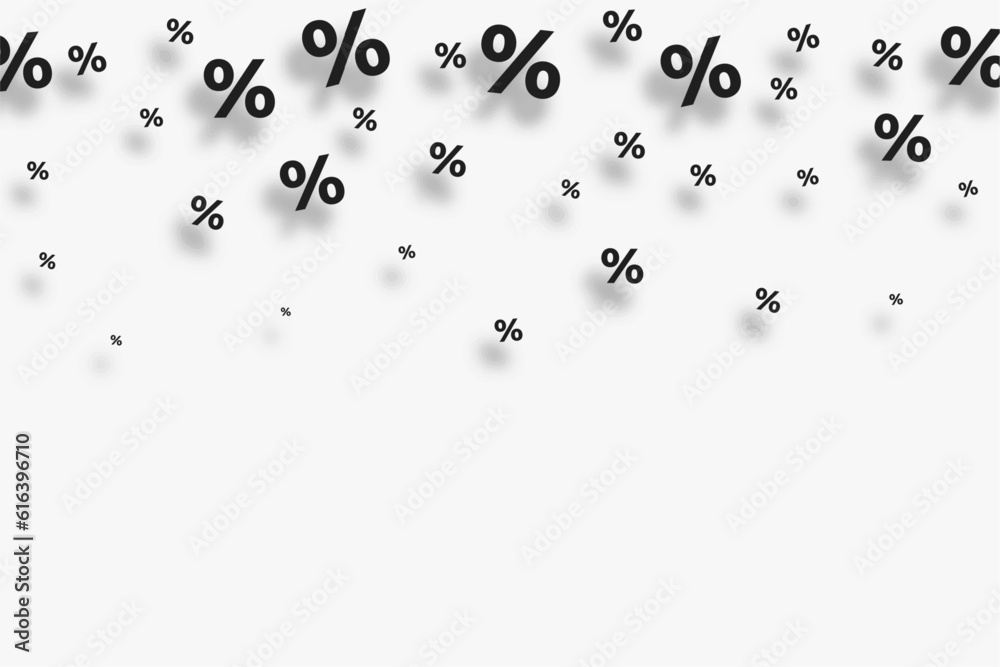 modern percentage icon pattern background for business and finance software