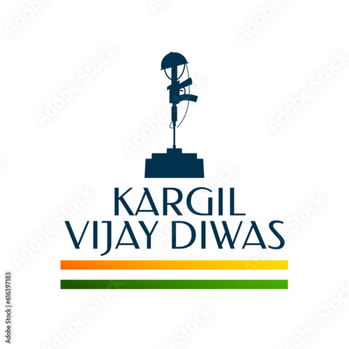 kargil vijay diwas background with a war memorial theme photo