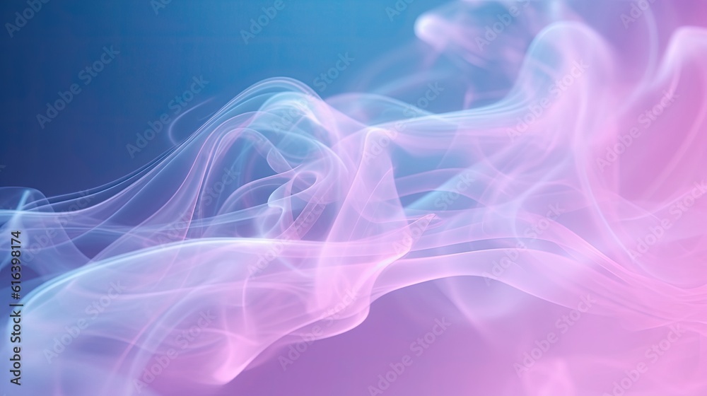 Seamless white smoke on plain background. Generative AI.