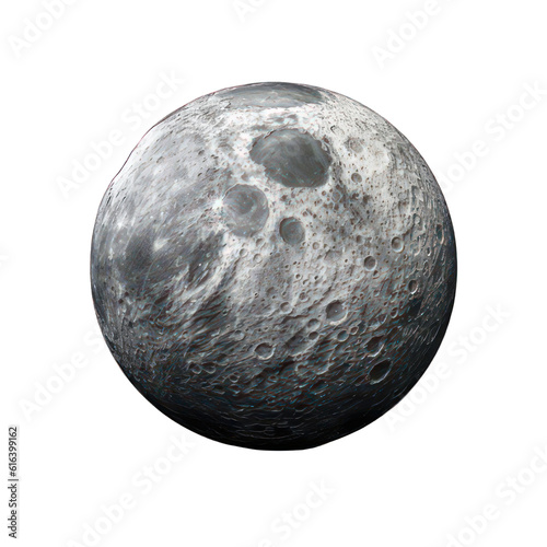 Fotobehang Moon isolated on white created with Generative AI