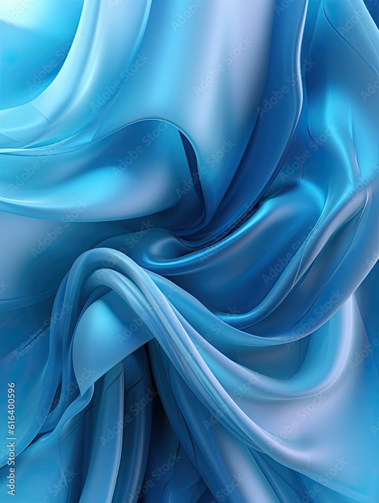 Obraz premium Elegant silk cloth on plain background. Generative AI