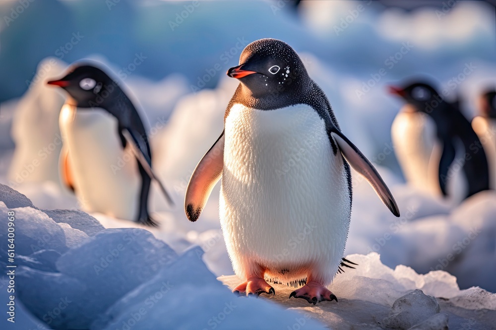 Fototapeta premium Arctic Penguins Polar Flightless Birds