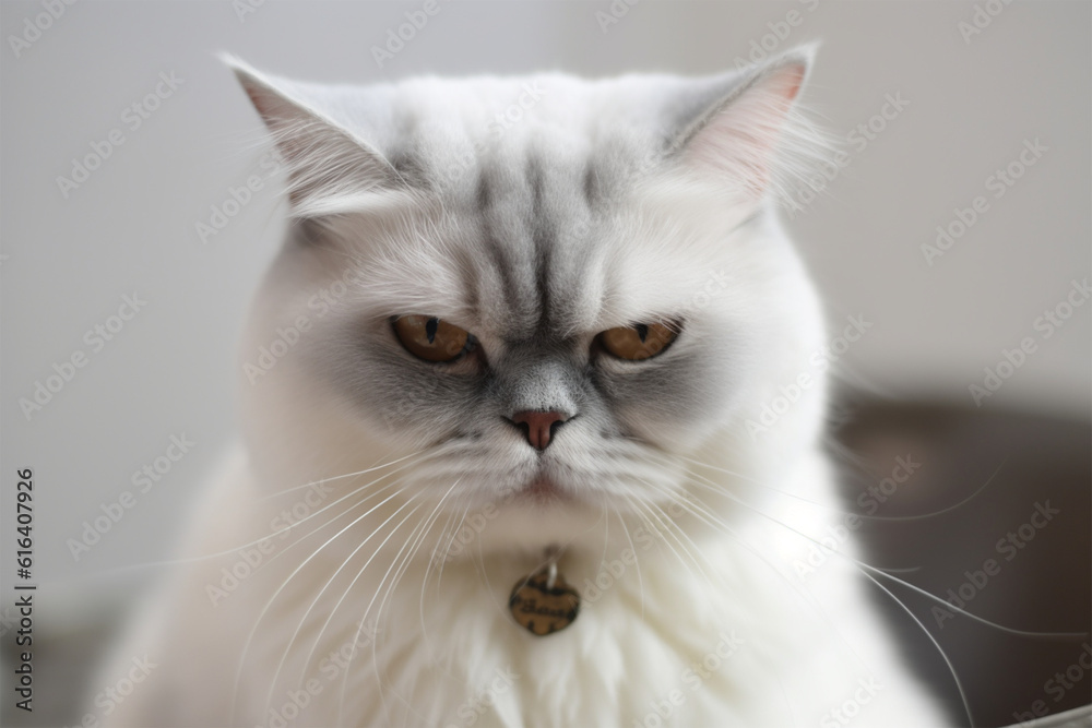 Generative AI.
a cute cat with an angry face