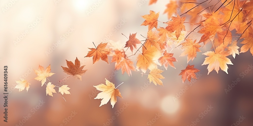 Abstract Background with Autumn Leaves in Rich Orange Generative AI illustrations Abstract Background with Autumn Leaves in Rich Orange Generative AI illustrations