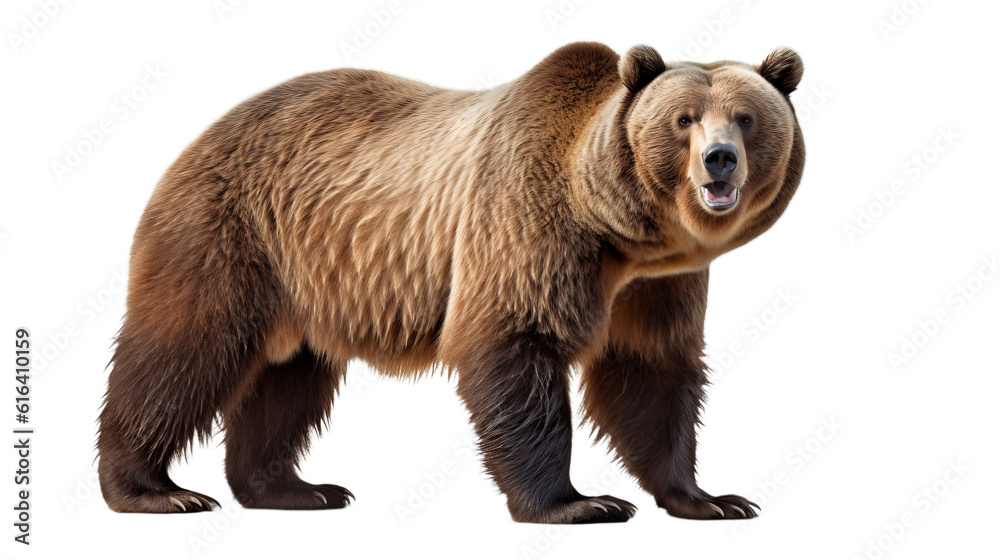 Brown grizzly bear isolated on transparent background (PNG) Brown grizzly bear isolated on transparent background (PNG)