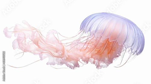 Obraz Jellyfish isolated on transparent background (PNG) 