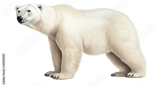 Polar bear isolated on transparent background  PNG 