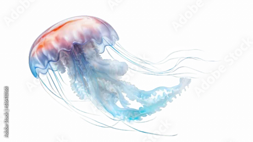Obraz Jellyfish isolated on transparent background (PNG) 