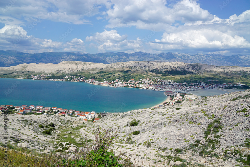 panoramic view over pag city