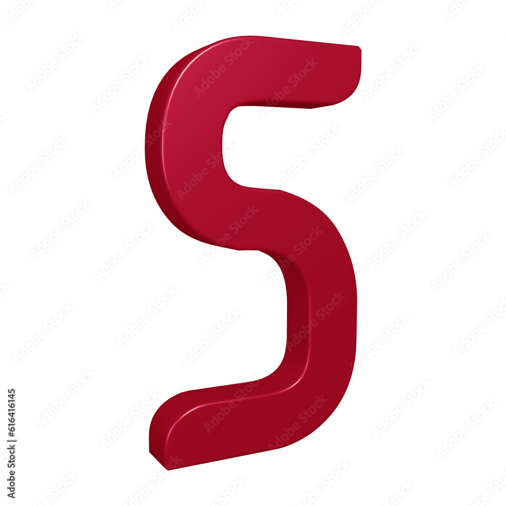 Alphabet letter s in 3d rendering for education, text concept Alphabet letter s in 3d rendering for education, text concept