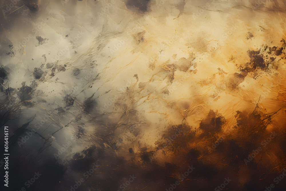 earth tone, duotone, abstract texture background. orange, black, yellow, white, gray with copy space - generative ai