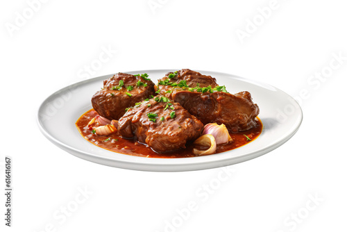 Carbonade on plate