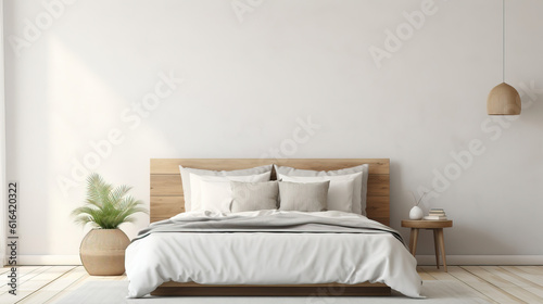 Wall mockup in Bedroom, Mockups Design 3D, HD