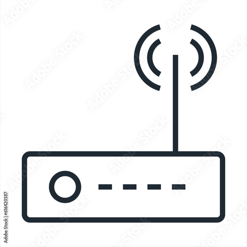 WIFI router icon vector, filled flat sign, solid pictogram isolated on white. Internet hotspot symbol, logo illustration