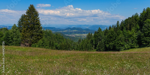 view from Hemmaberg mountain, carinthia, austria