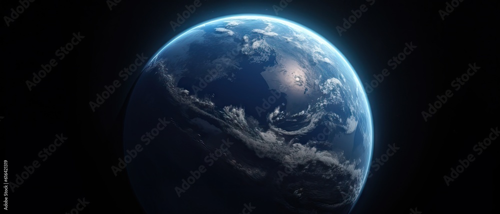 Planet earth from space. Seen from Space: A Stunning View of Nature's Fury, cinematic scene like a movie