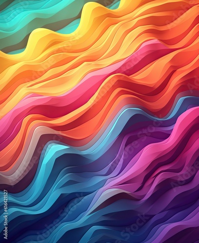 Trendy modern background and texture. Topographic multicolored linear background
