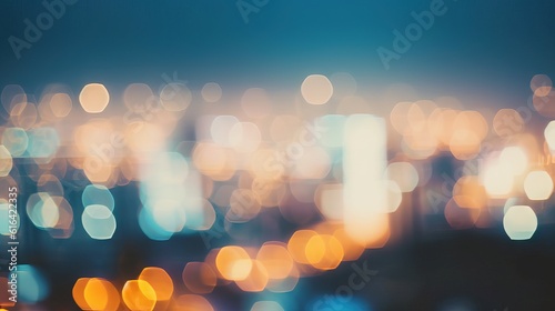blurred city lights background, city work, daily routine, night job concept © Banana Images