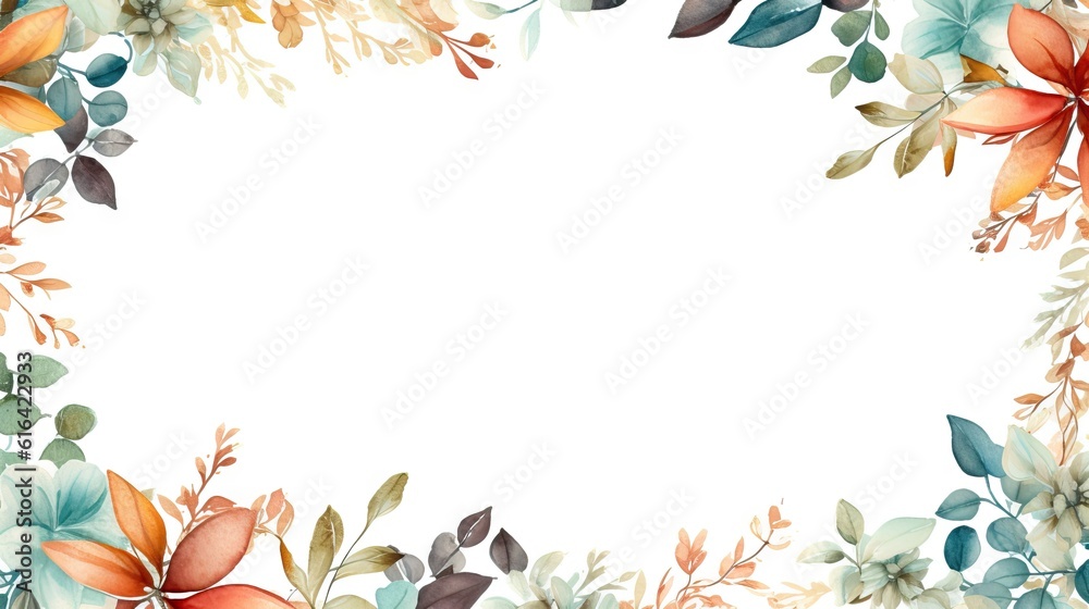 Handpainted watercolor frame template mockup Handpainted watercolor frame template mockup