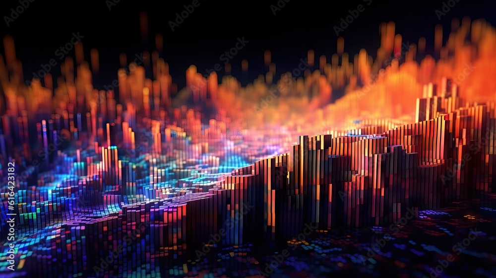 Fototapeta premium Abstract science and technology background with shiny connection elements and sci-fi intefrace.