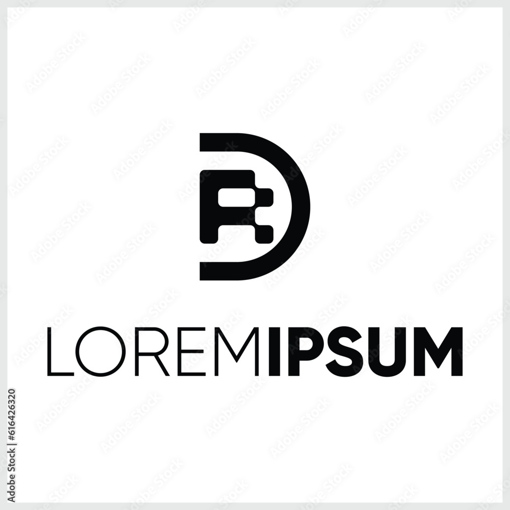 RD R D Letter Logo Design in Black Colors. Creative Modern Letters Vector Icon Logo Illustration. RD R D Letter Logo Design in Black Colors. Creative Modern Letters Vector Icon Logo Illustration.