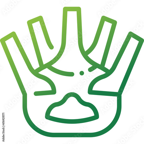 kohlrabi gradient line icon