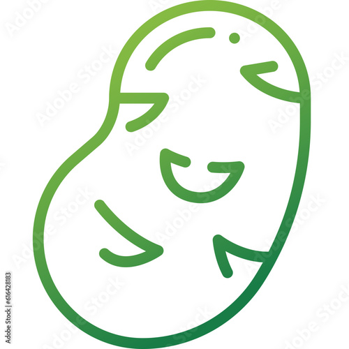 potato gradient line icon