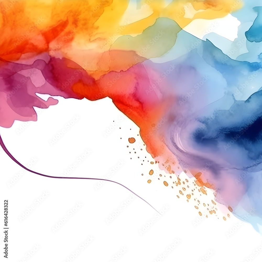 Immerse yourself in the artistic world with watercolor brush stroke backgrounds - obrazy, fototapety, plakaty 