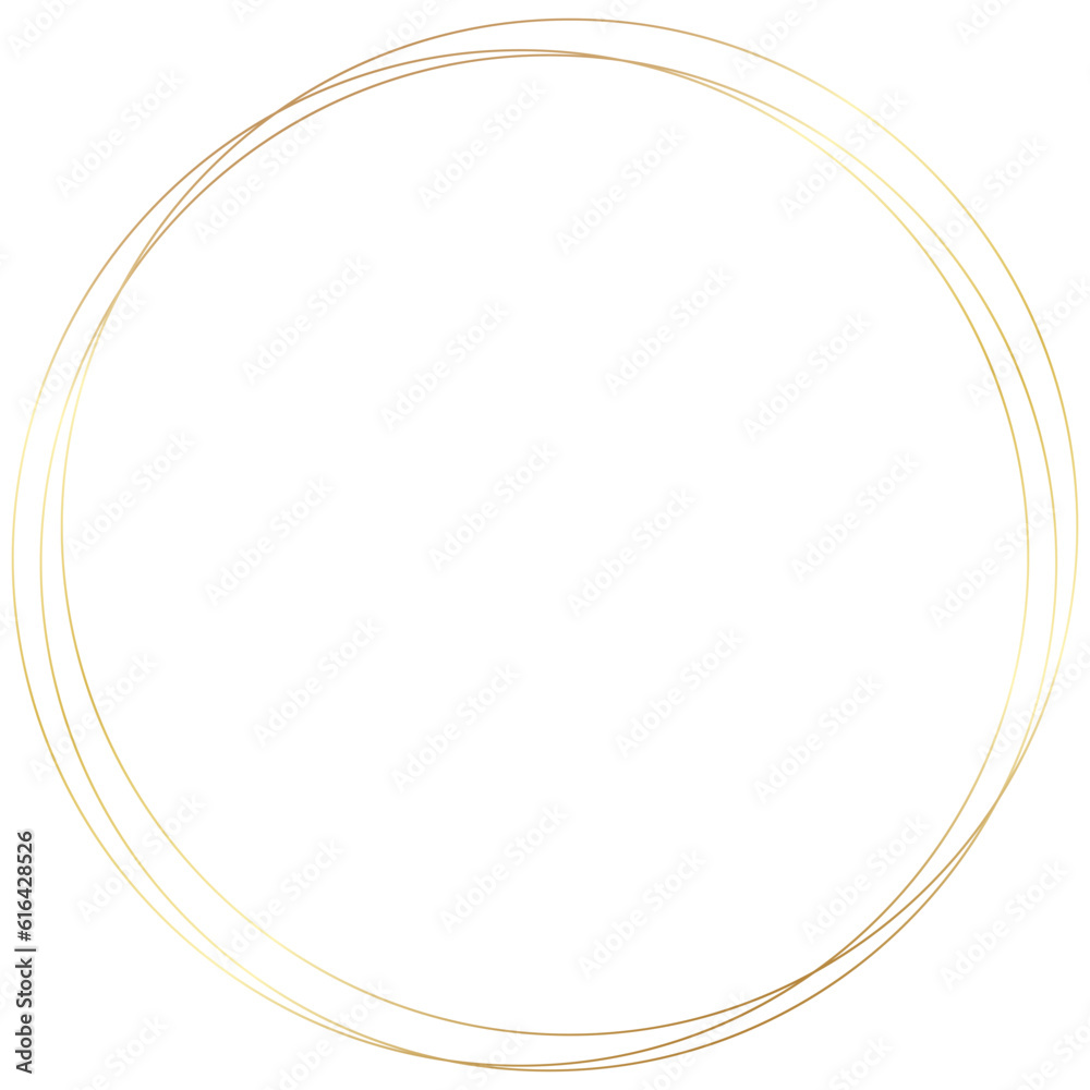 Gold Round Circle Frame