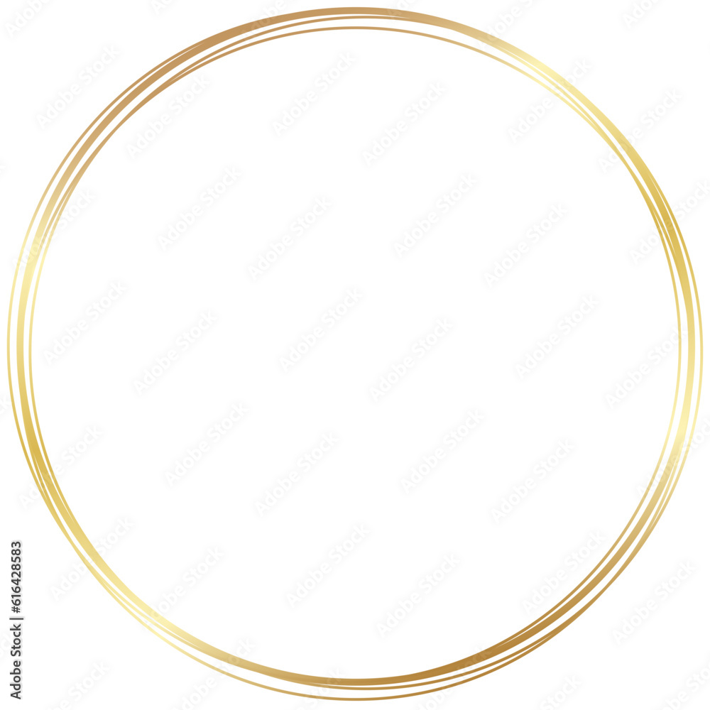 Gold Round Circle Frame