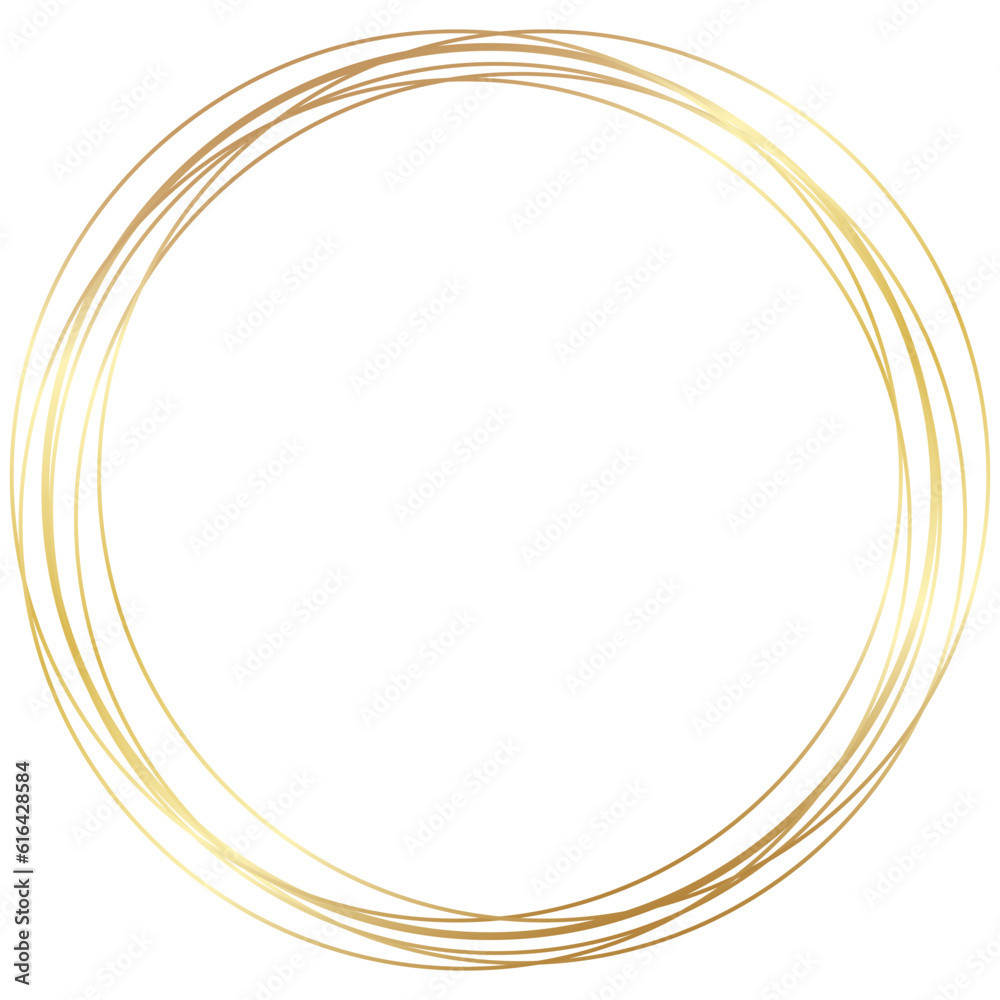 Gold Round Circle Frame Gold Round Circle Frame