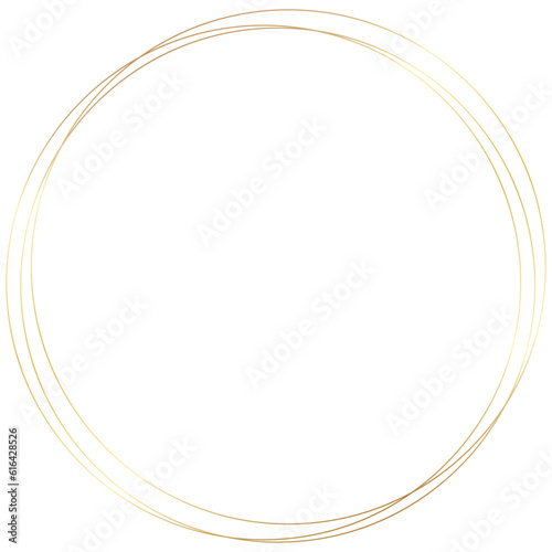 Gold Round Circle Frame