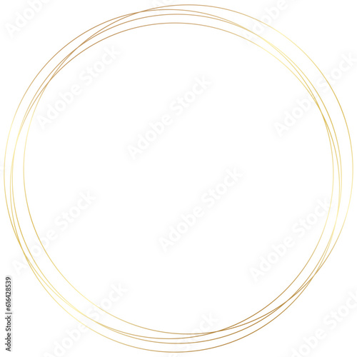 Gold Round Circle Frame