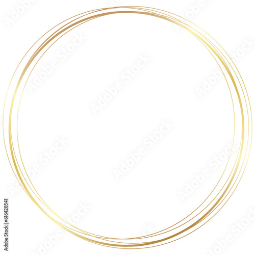Gold Round Circle Frame