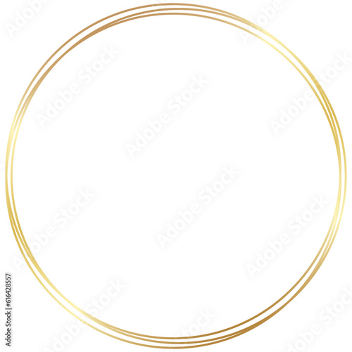 Gold Round Circle Frame