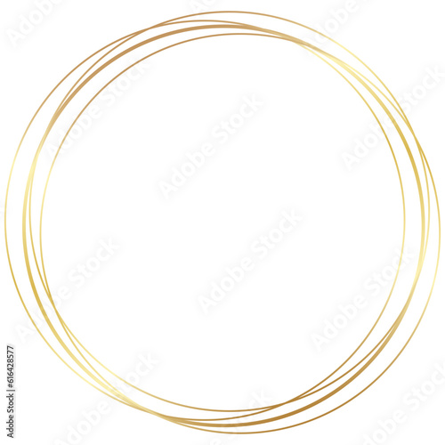 Gold Round Circle Frame