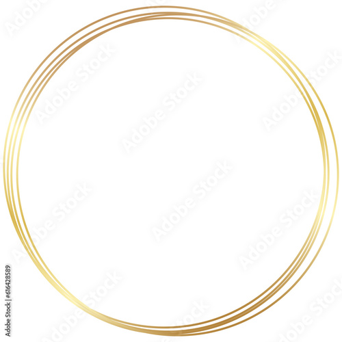 Gold Round Circle Frame